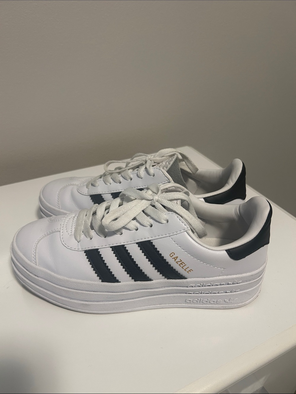 Adidas Gazelle Bold ‘White Black’ Sneakers